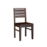 Feelinn Solid Sheesham Wood Chair (Without Cushion, Walnut Finish)